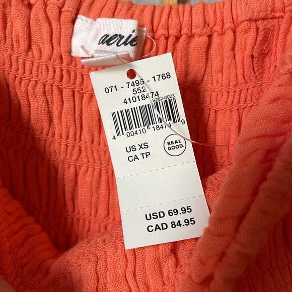 NWT Aerie Pool-To-Party Tie Back Maxi Dress in Picante Orange XS - Picture 10 of 11